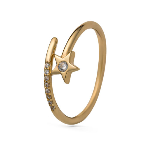 Inel din aur (model "falling star")